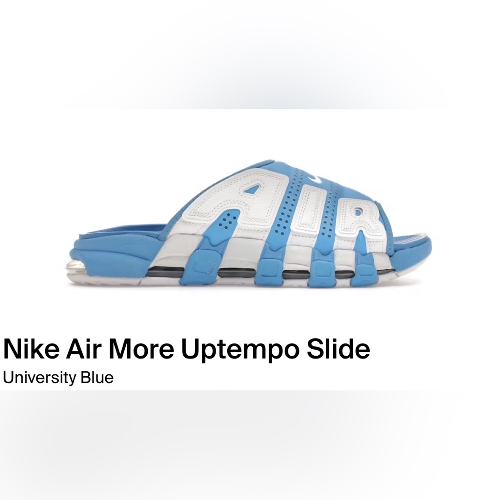 Nike Air More Uptempo Slide in University Blue